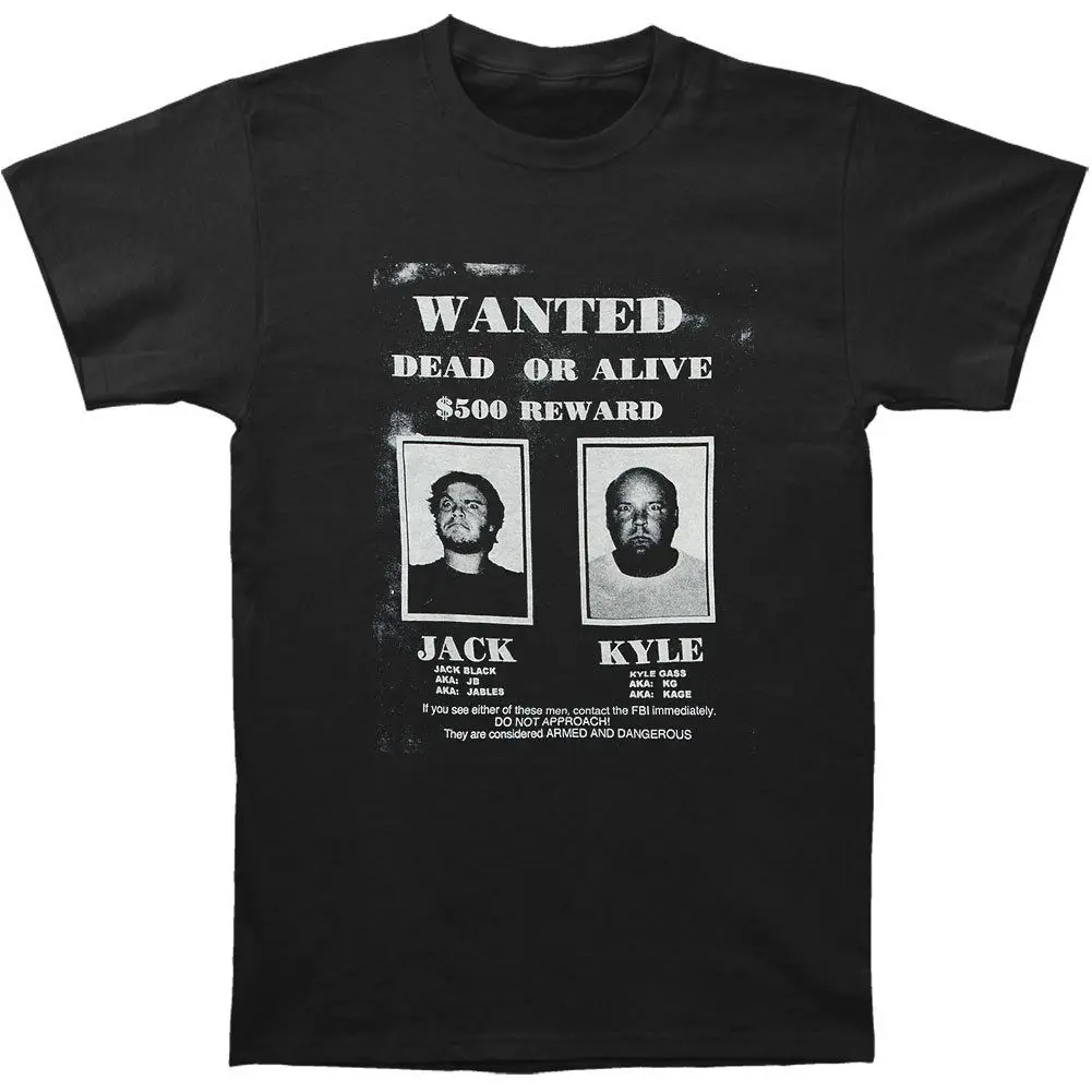 Tenacious D Men's Wanted T-shirt Large Black RockabiliaNew T Shirt Spring Summer |