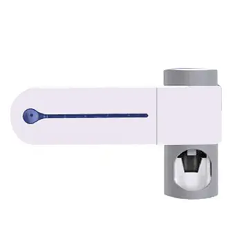 

2 In 1 UV Light Ultraviolet Toothbrush Sterilizer Tooth Brush Holder Automatic Toothpaste Squeezers Dispenser Home Bathroom Set