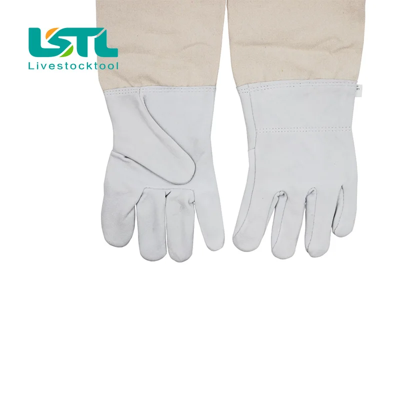 1 Pair Beekeeper Prevent Gloves Protective Long Sleeves Sheepskin Soft PU Leather Anti Bee for Beekeeping Apiculture Equipment beekeeping tools beekeeping accessories beekeeper gloves
