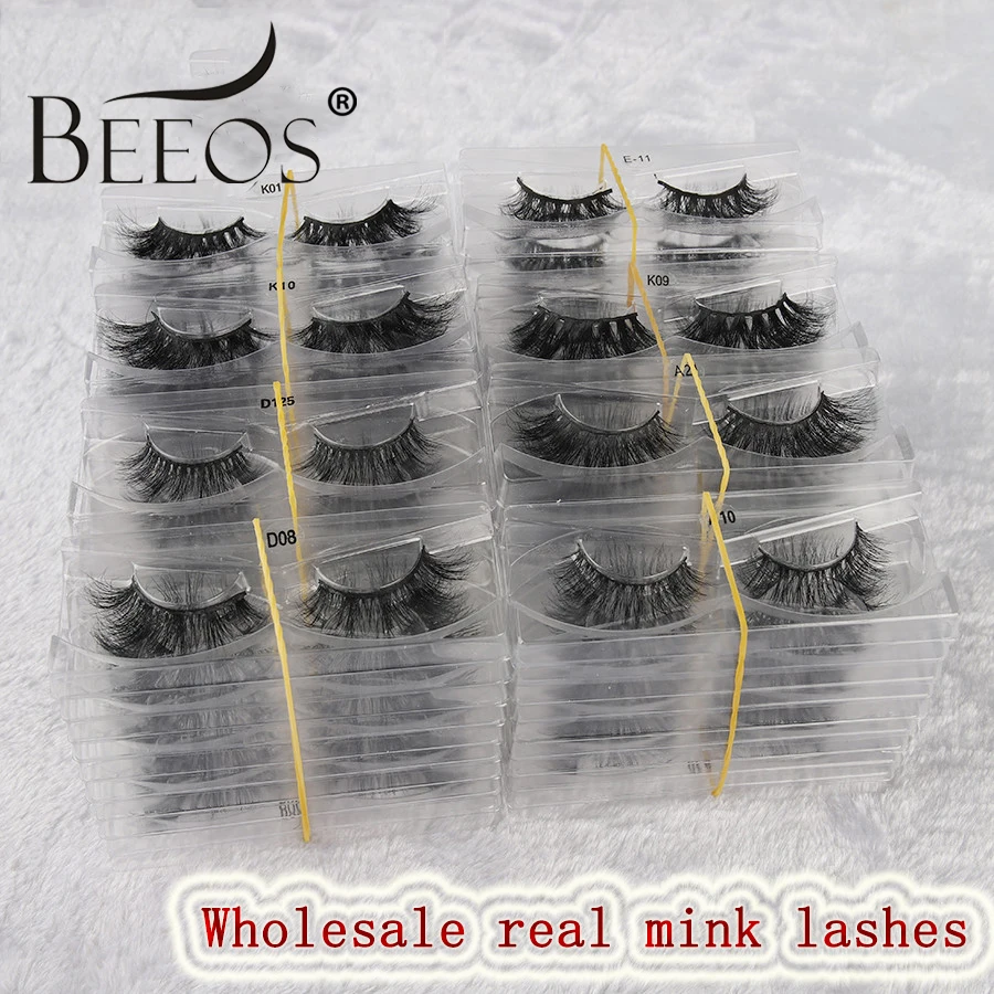 Ресницы Beeos 3D из натуральной норки 30 пар 25 мм | Красота и здоровье
