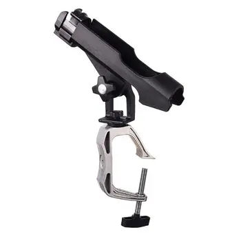 

Fishing Boat Rods Holder 360 Degree Rotation Adjustable Power Lock Fishing Rod Racks Folding Holder with Large Clamp Opening