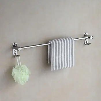 

Eridanus Towel Rail, Stainless Steel Single Towel Rail with Hook for Bathroom, Wall-Mounted Shower Shelf (60 cm Long)