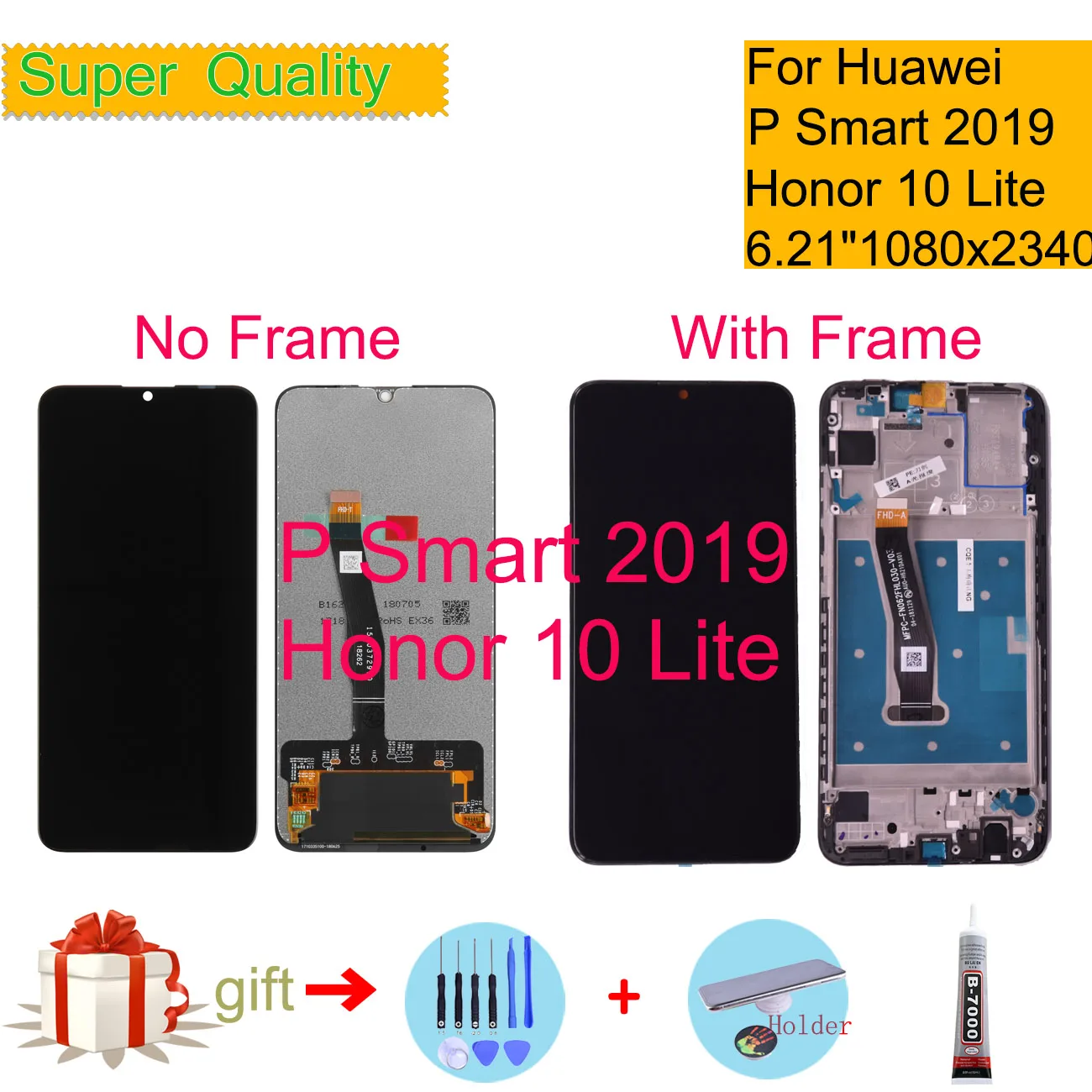 Original For Huawei P Smart 2019 LCD Display Touch Screen With Frame Assembly Complete for Honor 10 Lite LCD Monitor Replacement Original For Huawei P Smart 2019 LCD Display Touch Screen With Frame Assembly Complete for Honor 10 Lite LCD Monitor Replacement