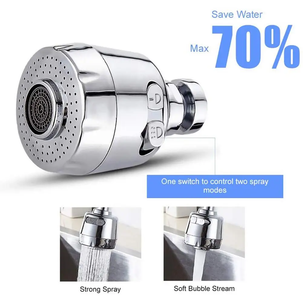 Кухня нажмите распылительная головка 360 градусов вращения анти-всплеск насадка