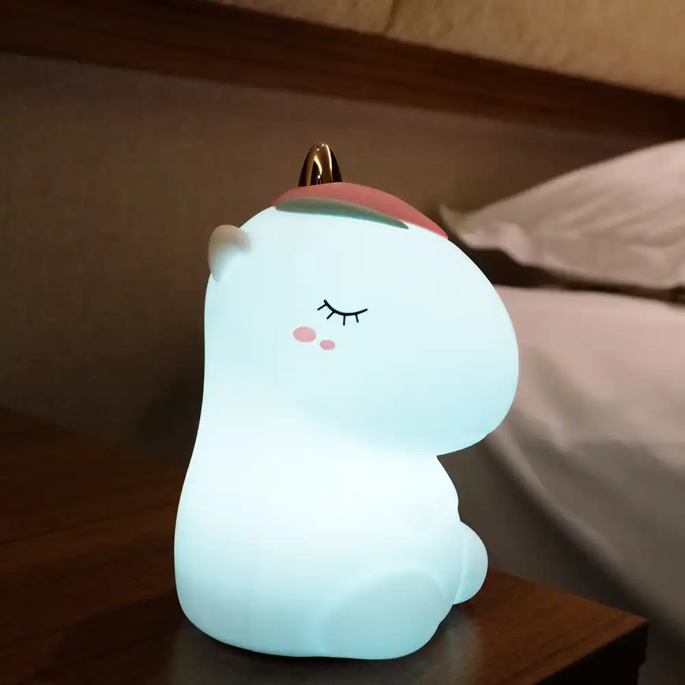 Usb Led Silicone Veilleuse Veilleuse Bebe Enfants Enfants Tactile Capteur Licorne Lampe Rechargeable Chambre Decor A La Maison Jouet Cadeau Aliexpress