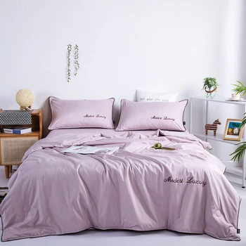 

Cozy Breathable Home Bedding Set Soft Skin-friendly Air-conditioning Quilt Bed Sheet Pillowcase Adult Kids Bedclothes