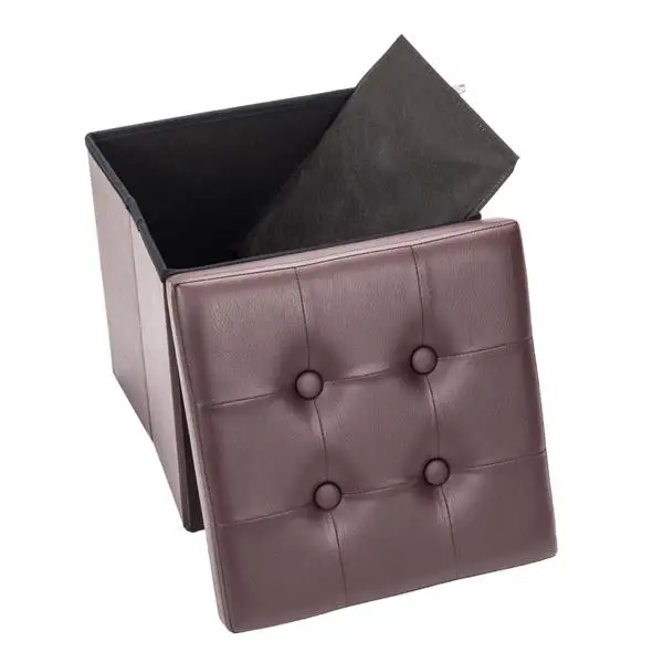 Storage Stool folding chairs Change shoe bench Footstool PVC Leather Square Shape Footstool Storage Stool folding chairs Change shoe bench Footstool PVC Leather Square Shape Footstool