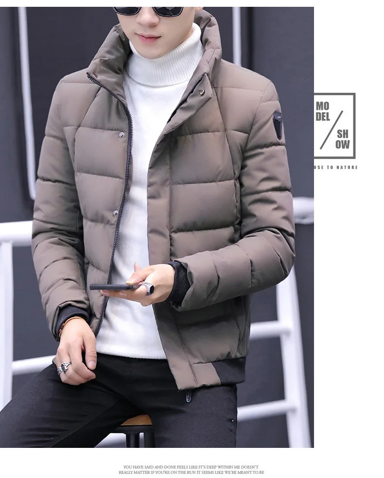 New Style MEN'S Outerwear Winter New Style Cotton-padded Jacket Korean-style Slim Fit Short Handsome MEN'S Cotton-padded Cl
