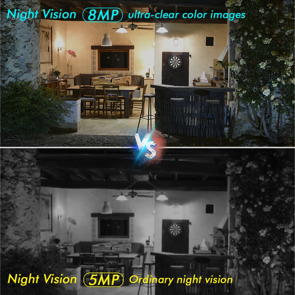 HFWVISION 4K Ip Camera Outdoor 8MP Poe Video Recorder Surveillance Camera Night vision Home Security