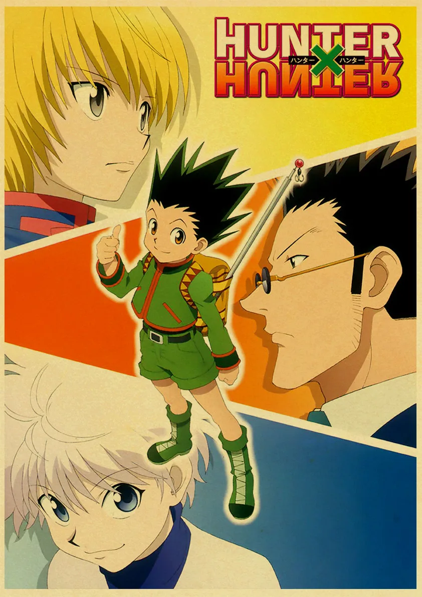 E170 Hunter x Hunter Poster Popular Classic Japanese Anime Home Decor Retro Poster Prints Kraft Paper Wall Art Home Room Decor - Цвет: E170