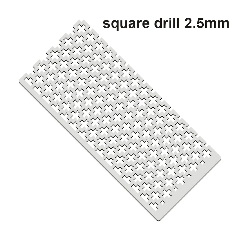 square 735 holes Инструменты для вышивки картин со стразами корректирующая квадратная круглая сверлильная сетка линейка точечная сверлильная чертежная линейка Алмазный аксессуар для вышивки - Цвет: square 735 holes