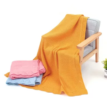 

Baby Blanket Knitted Newborn Blankets Super Soft Throw Blanket Solid color Blankets for Beds Sofa Toddler Bedding 100x80cm