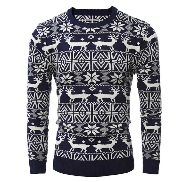 MITEKSAN, новинка, Рождественский мужской свитер, вязаная одежда с принтом оленя, утолщенный пуловер для мужчин, модный винтажный мужской свитер размера плюс