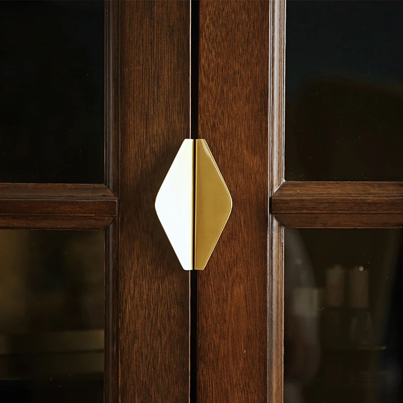 Ручки и ручки для шкафа из латуни 2 шт. ящика кухонного мебели в скандинавском