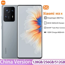 Xiaomi – Smartphone Mix 4 5G d'origine, Snapdragon 888 Plus, batterie 4600mAh, caméra 120 mp, plein écran AMOLED 120HZ, Charge rapide W, NFC 