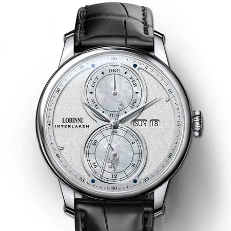 men watch p4 Часы для мужчин, автоматические часы LOBINNI, Роскошные, 50 м, водонепроницаемые, с кожаным ремешком, мужские механические часы, наручные часы, relogio masculino - Цвет: men watch p4