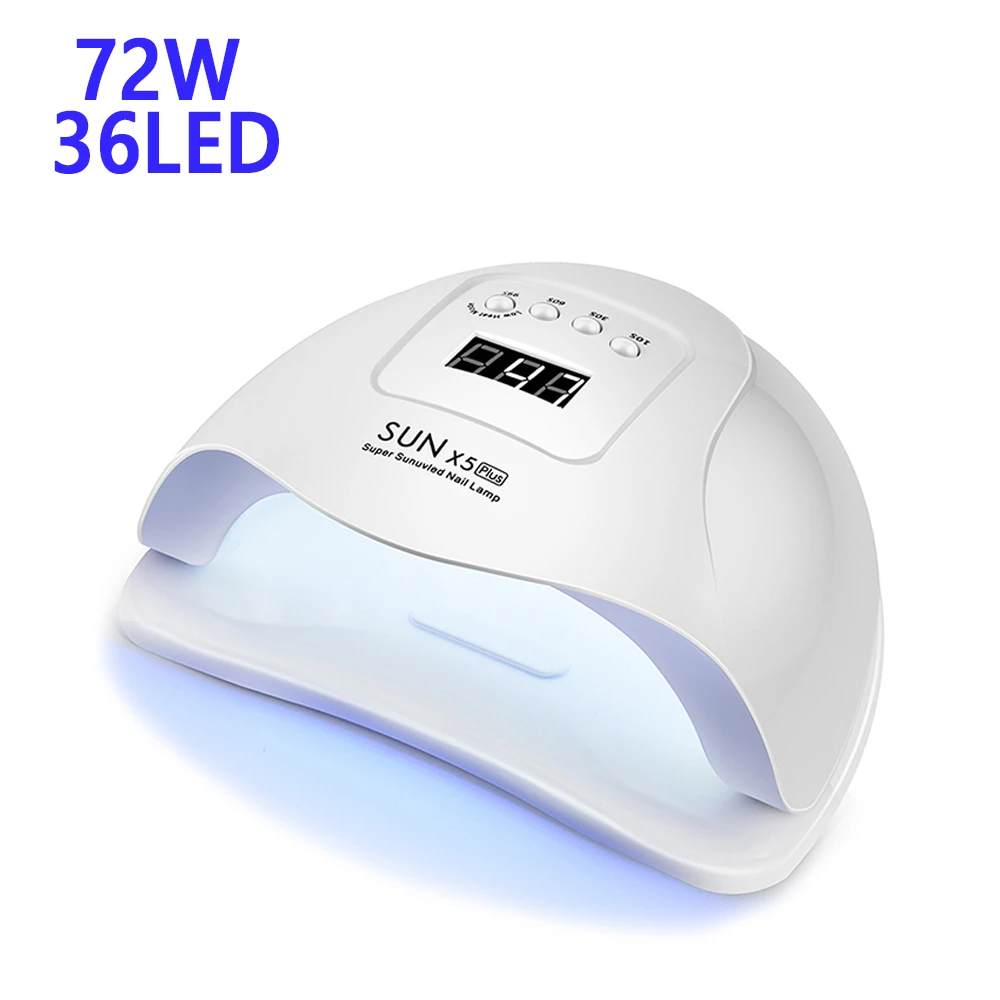 zon x 5 plus 72 36w led lamp nail dryer 36 leds uv ijs lamp voor drogen gel polish 10 30 60 99s timer auto sensor manicure gereedschap nail dryers aliexpress