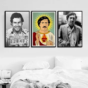 

Pablo Escobar Hot Famous Art Painting Silk Canvas Poster Wall Home Decor