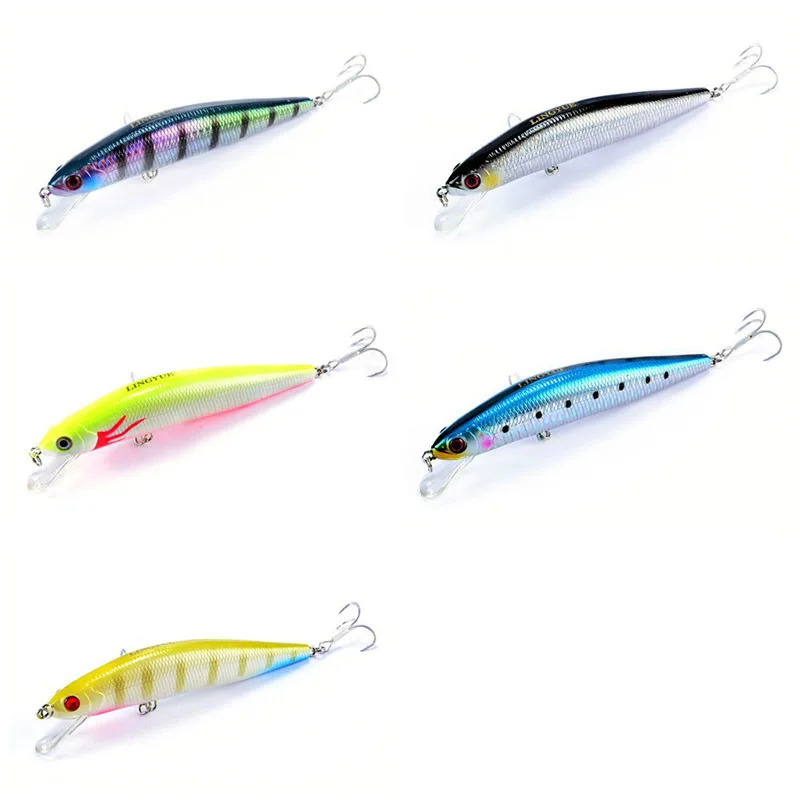 

Artificial Plastic Hard Bait Wobblers Bionic Bait 5Colors 13.5cm/26.5g 4# With Sharp Treble Hook 3D Simulation Eyes Fishing Lure