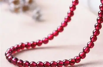 

5-10mm Natural loose beads round beads DIY red garnet semi-finished products wholesale for Bracelet Necklace