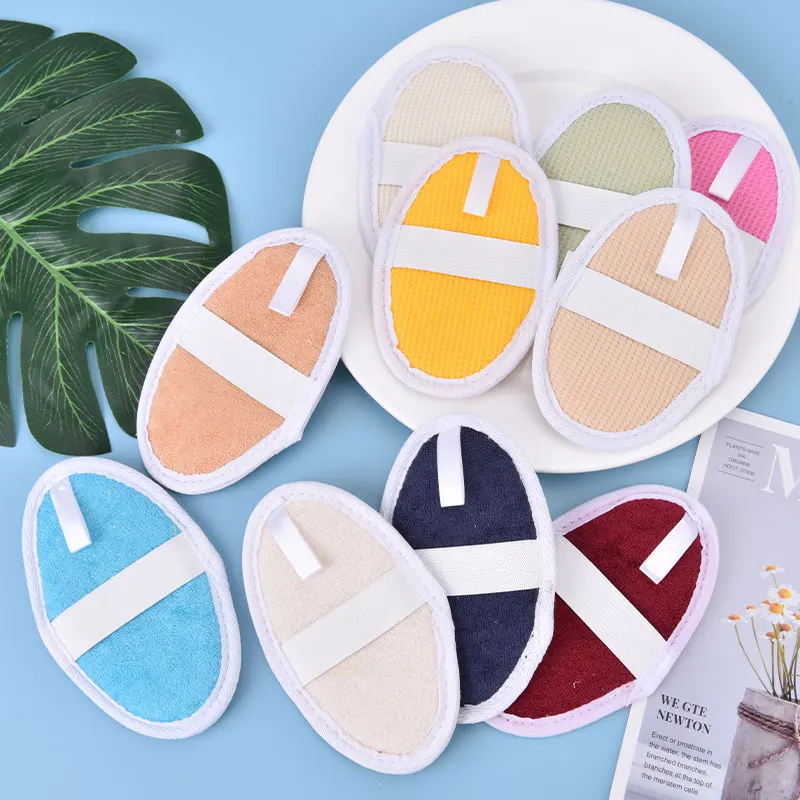 Natural Loofah Sponge Bathtub Exfoliating Bath Gloves Towel Skin Disc Pad Male Female Facial Cleaning Brush Exfoliating Gloves