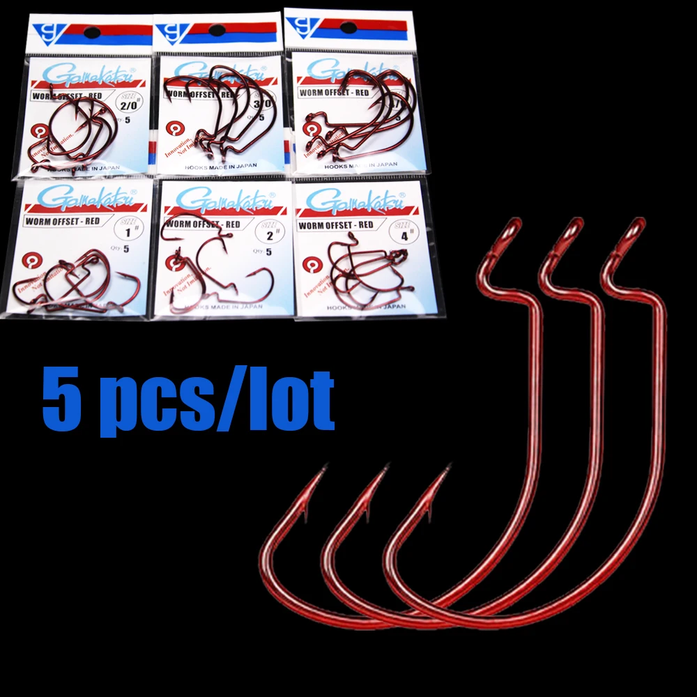 Fishing Hooks Worm Ewg Silicon Stopper Size 1/0 Gamakatsu Off Set Rubber  Soft 