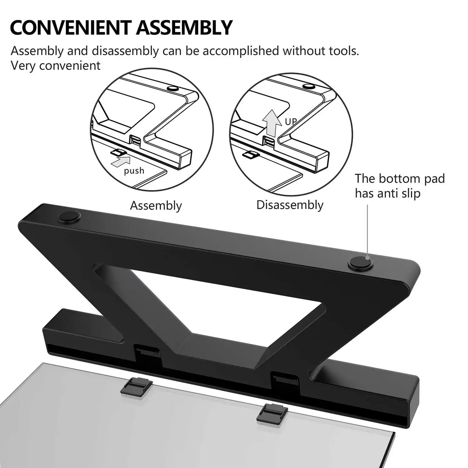  Aluminum Alloy Computer Monitor Stand with 4 USB Ports Multi-function Tempered Glass Desktop Laptop