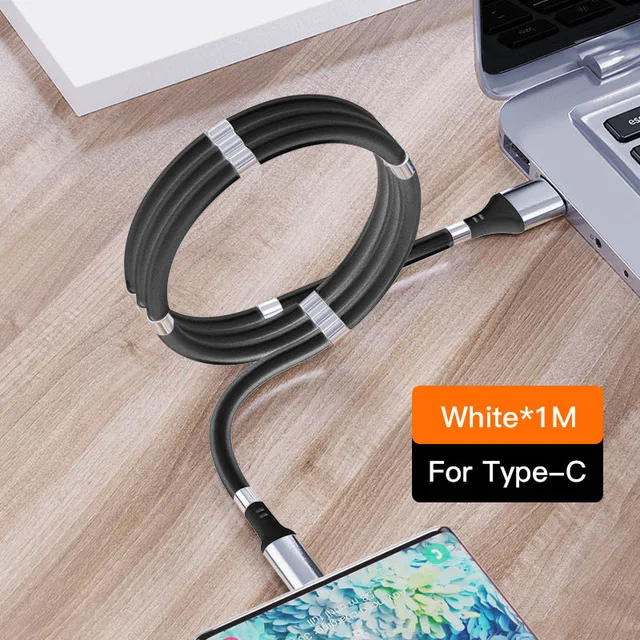 Super Calla Self Winding USB Magnetic Absorption Magic Fast Charging DataCable Neatest Durable Cable For Samsung xiaomi | Мобильные