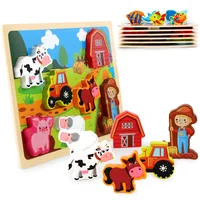 Wooden Extra-large Theme Puzzles Children Fun Toys Novel and Playable 2