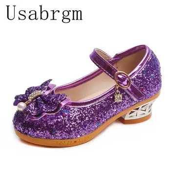 

Colorful fashion spring children's shoes girls high-heeled princess dance sandals girls banquet dress wedding shoes sandals