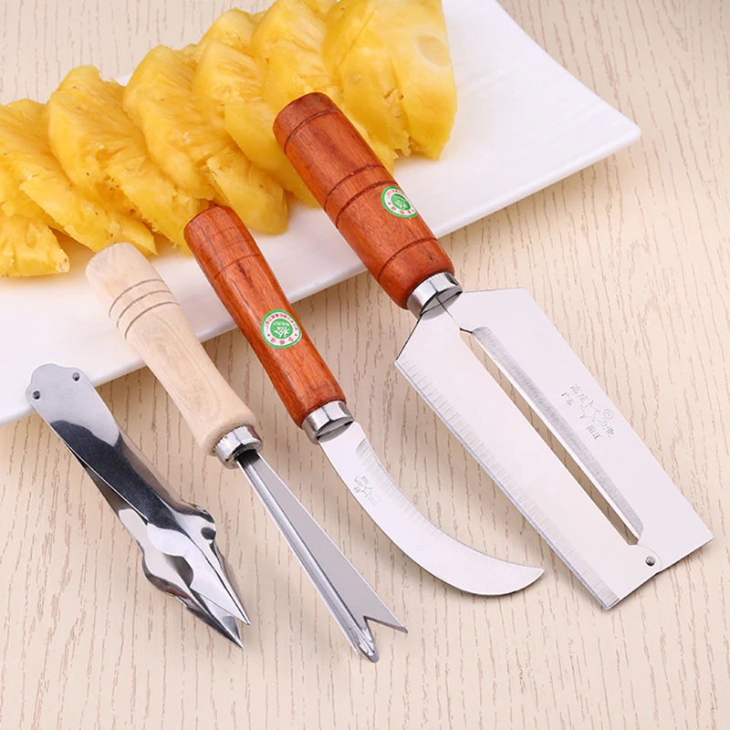 HIFUAR 4 шт./компл. ломтерезка для ананаса фруктовые мельницы ананас арбуз режущие инструменты посуда для выпечки многофункциональная деревянная Handel