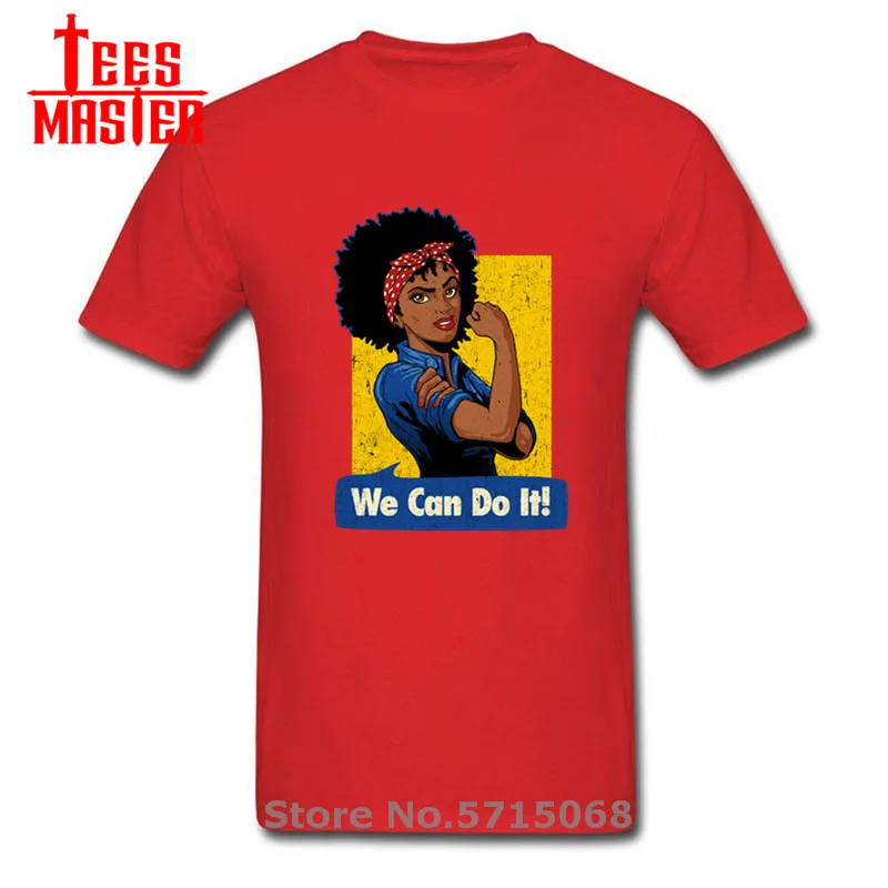 Camisa/футболки с надписью We Can Do It Black Girl Мужская черная футболка принтом Queen V2 femme