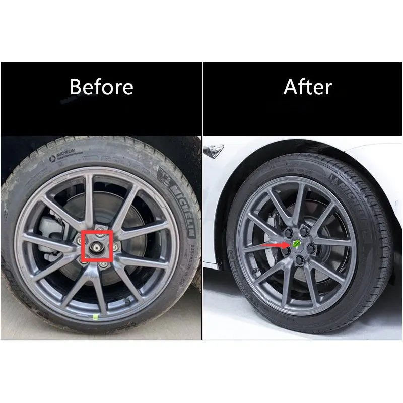 Для Tesla модель 3 X S Серебристые+ черные колпачки для центра колеса Серебристые колпачки для центра колеса из нержавеющей стали Крышка Ступицы логотип значок 4 фото