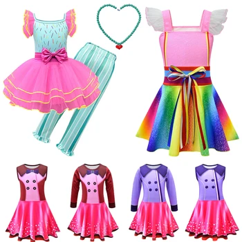 

Girls Fancy Nancy Dress Leggings Set Halloween Soft Costume Princess Nancy Cosplay TUTU Tulle Dress Infant Toddler Girls Dresses