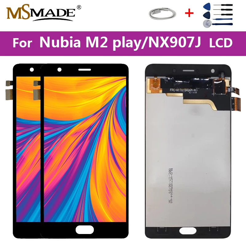 

5.5" Original For ZTE Nubia M2 PLAY LCD NX907J LCD Touch Screen Assembly Parts For ZTE Nubia M2 Play Screen Digitizer 100%Tesred