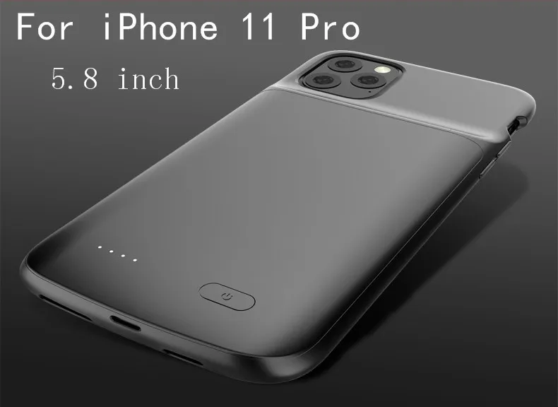 i11 Pro-Black Жидкий Силиконовый противоударный аккумулятор зарядное устройство чехол для iPhone 11 Pro Max power Case экстенал банк питания Коув для iPhone 11 Pro Capa - Цвет: i11 Pro-Black