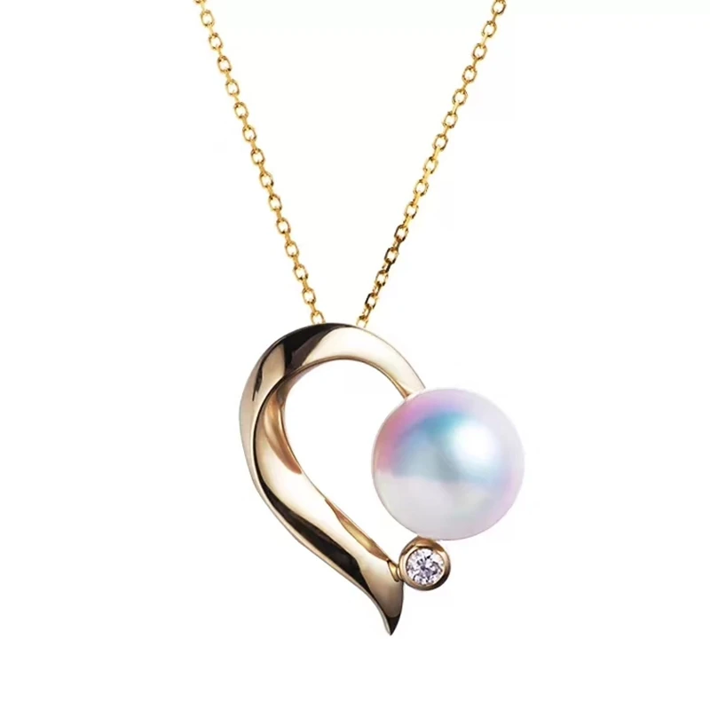

VOJEFEN "Lovely Flower" High Polished 18K Earrings With Natural Freshwater Pearl Necklace Earrings Rings Sets 2020 New