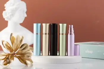

TonkinTen 9ml Perfume Bottle Refillable Mini Spray Bottle Aluminum Perfume Atomizer Leakproof Travel Container Buttom Valve