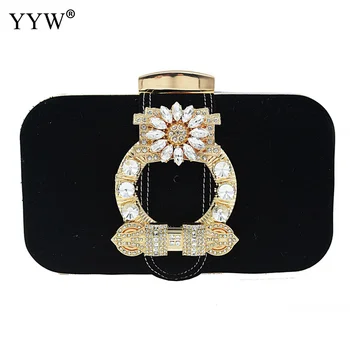 

Corduroy Rhinestone Evening Party Clutch Bag 2019 Designer Women Red Purse Female Evening Wedding Handbag Sac Pochette Femme