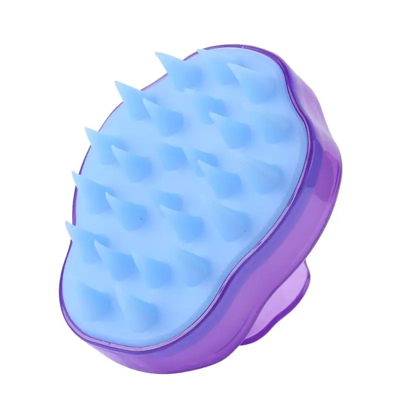Purple Многофункциональная Массажная щетка для тела для мытья головы гребень-Шампунь Щетка для душа - Цвет: Purple
