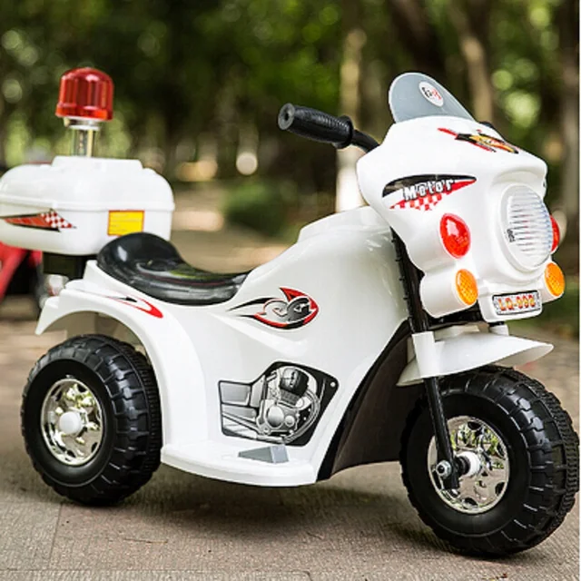 ON SALE!! Price 75 Day The New Children Electric Car Motorcycle Tricycle Baby Stroller Police Toy 2