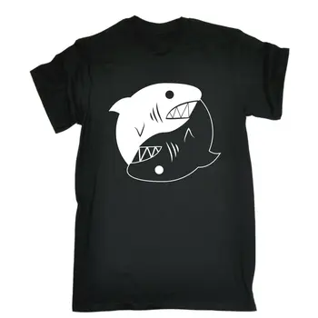 

Yin Yang Shark T-SHIRT Cute Jaws Animal Zen Tee Top Present birthday funny gift