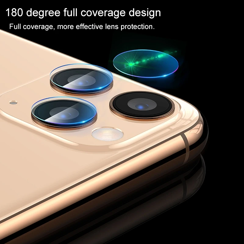 Для iPhone 11/iPhone 11 Pro/iPhone 11 Pro Max задняя камера объектив закаленная пленка dura mater с белой нижней пластиной