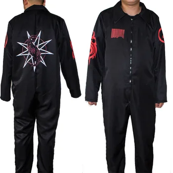 

Slipknot Cosplay Costume Loose Rompers Halloween Party Costume Suit Men Zipper Jumpsuits Joey Jordison Kabuki Cosplay Costumes