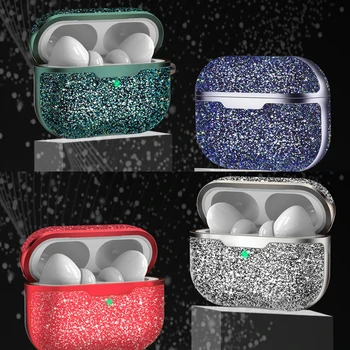 

Luxury Diamond Rhinestone Case for Pro Wireless Bluetooth Earphone Protective Shell +Carabiner