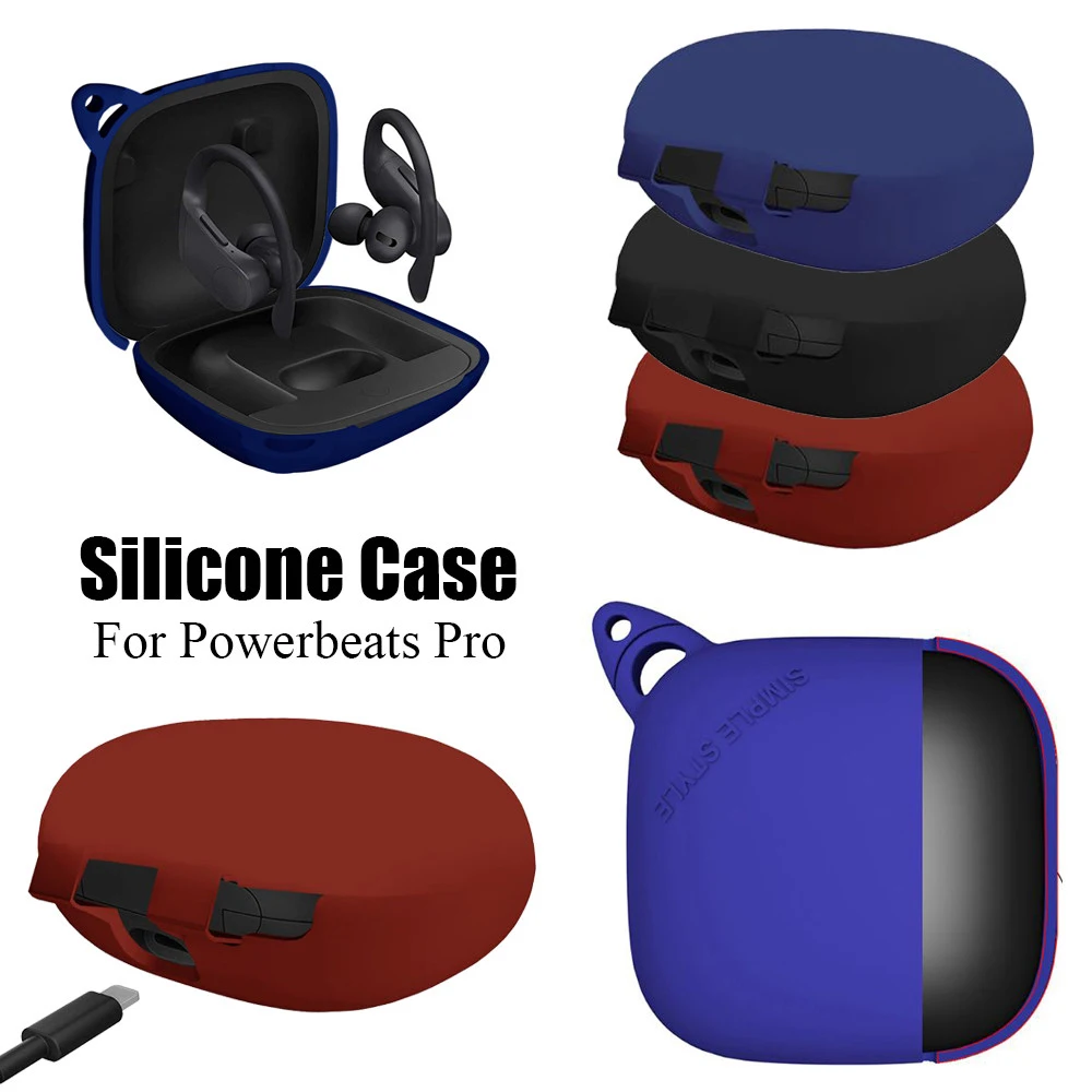 

New Silicone Earphone Full Protective Cover Skin Flip Open Flexible Case Shockproof Waterproof for Beats Powerbeats Pro Earphone
