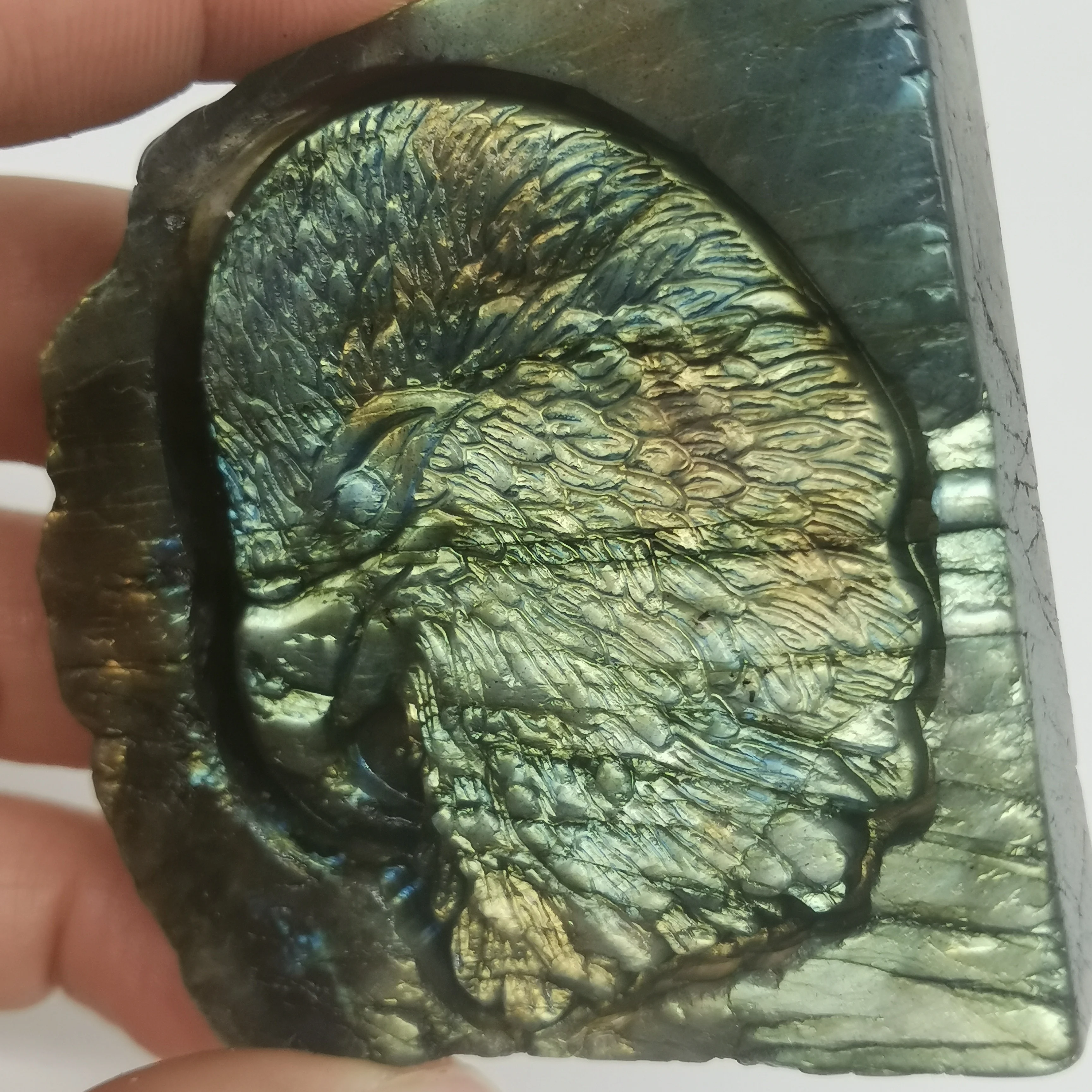 THE ONE!!106g Free Shipping Feng shui labradorite eagle head natural stone and minerals for quartz crystal gift #XT375 | Дом и сад