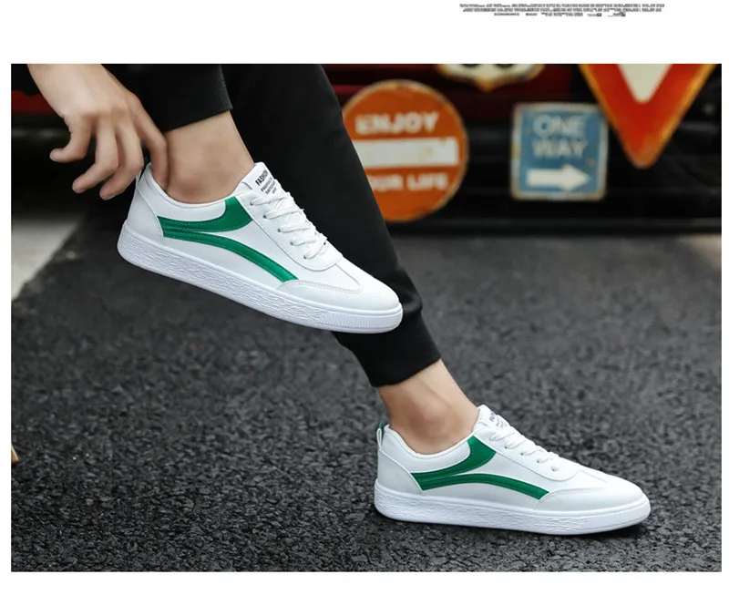 White Sneakers Spring Autumn New Men's Shoes Low-Cut Walking Man Fashion Low Top Men Casual Vulcanize Shoes Tenis