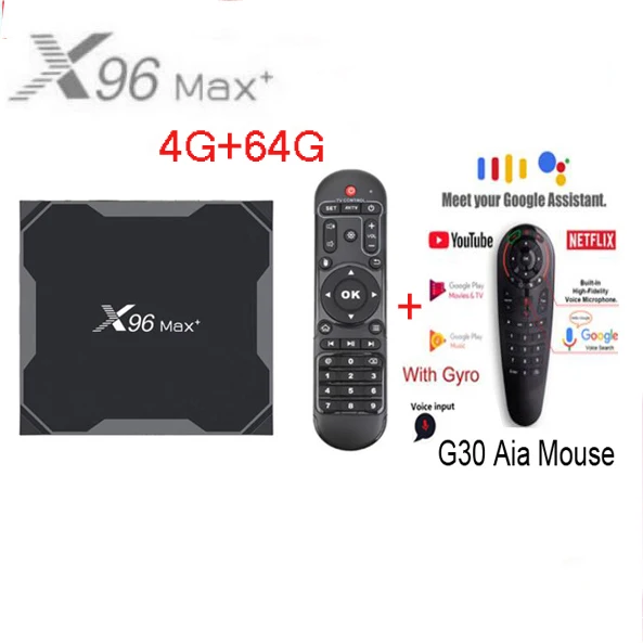 X96 max plus S905X3 Smart tv Box Android9.0 четырехъядерный процессор Amlogic 4G 32G/64G 2,4G& 5,0G WIIF BT4.0 1000M 8K Netflix google box - Цвет: 4G 64G G30