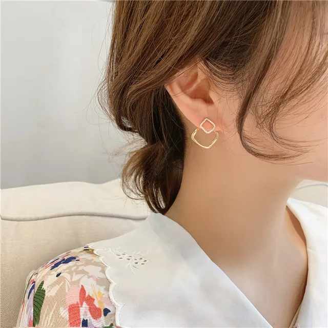 Korean New Design Fashion Jewelry Copper Inlay Zircon Simple